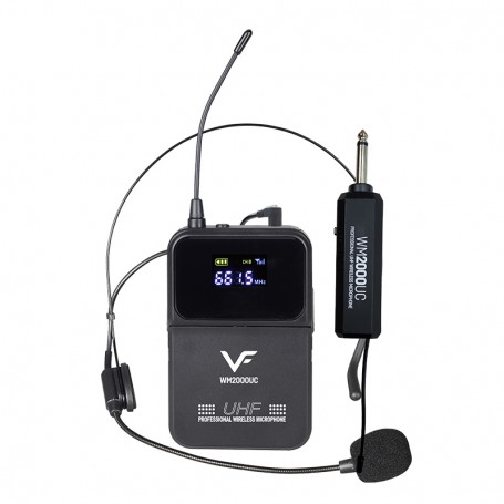 WM 2000 U Professional Universal UHF Handsfree Headsets Wireless Microphones With Rechargeable Transmitter For Headphones