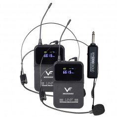 WM 2200 U Professional Universal UHF Handsfree Headsets Wireless Microphones With Rechargeable Transmitter For Headphones
