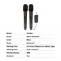WM 1100 DUO Professional Universal UHF Handheld Wireless Microphones With Rechargeable Transmitter Wireless Mic