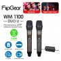 WM 1100 DUO Professional Universal UHF Handheld Wireless Microphones With Rechargeable Transmitter Wireless Mic