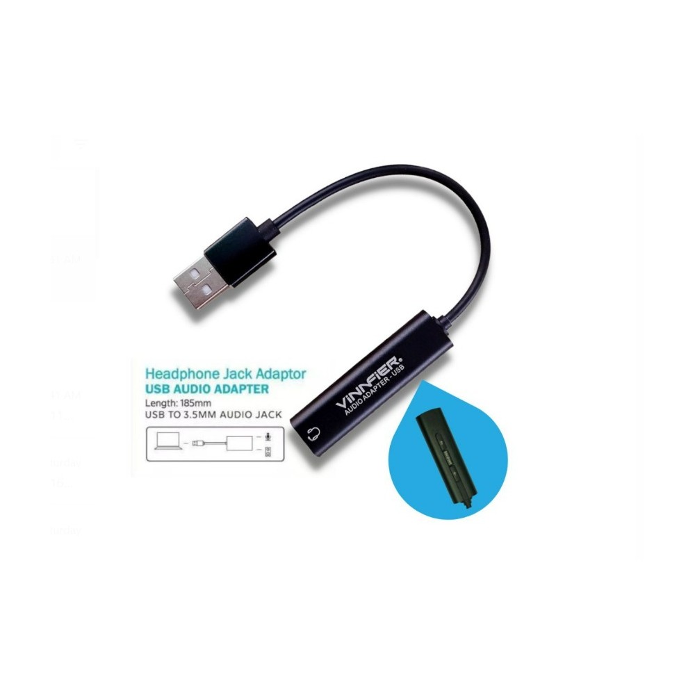 Kyst Opmuntring Modsatte Vinnfier Headphone Jack Adaptor USB TO 3.5MM AUDIO JACK ADAPTER - Vinnfier  Malaysia